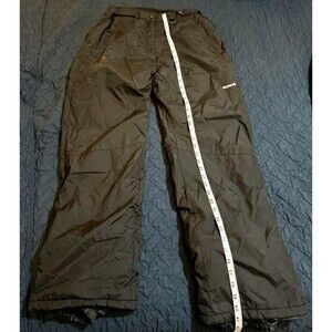 Ski Gear Size Large Ski Snow Pants Nylon W/ Waterproof Coating Womens Black Logo